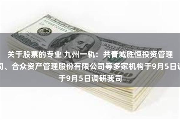 关于股票的专业 九州一轨：共青城胜恒投资管理有限公司、合众资